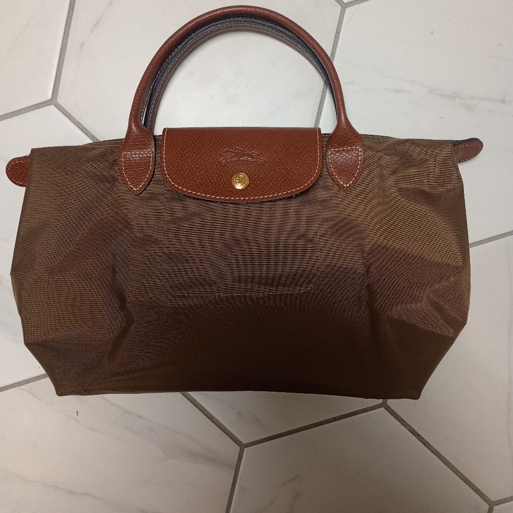 Green Longchamp Le Pliage Purse Bag